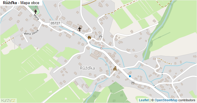 Růžďka - mapa obce