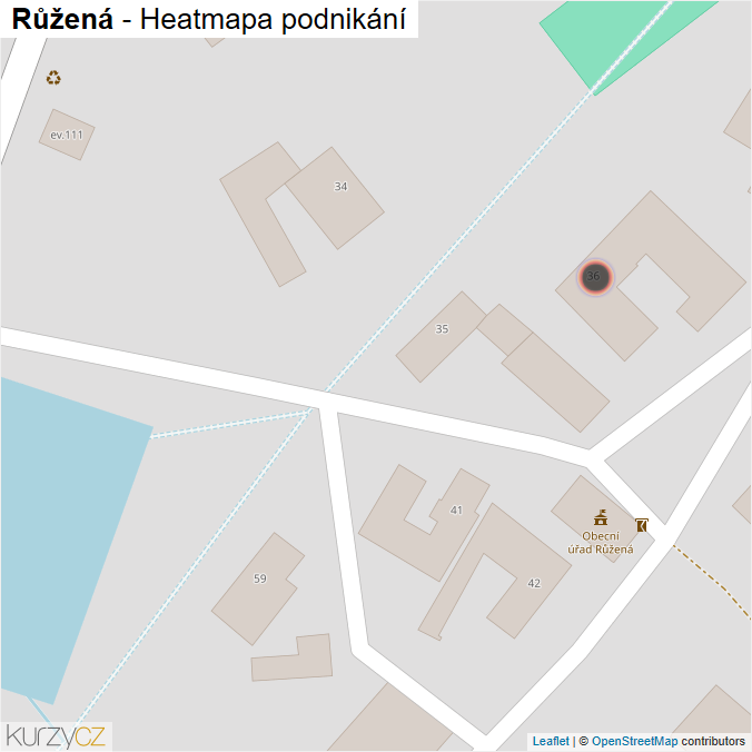 Mapa Růžená - Firmy v obci.