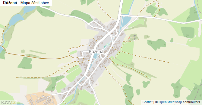 Růžená - mapa části obce
