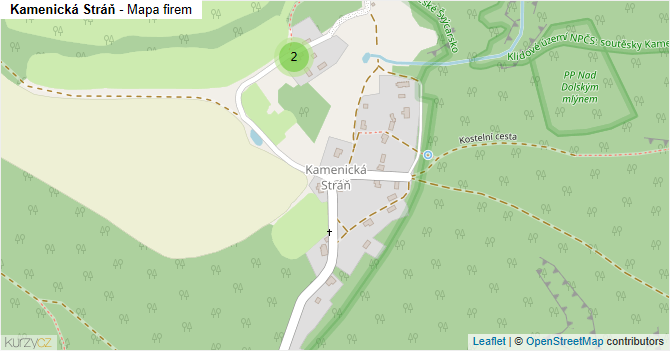 Kamenická Stráň - mapa firem