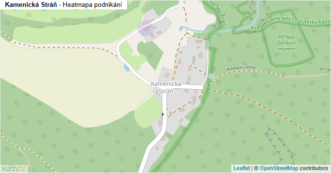 Kamenická Stráň - mapa podnikání