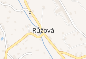 Růžová v obci Růžová - mapa části obce