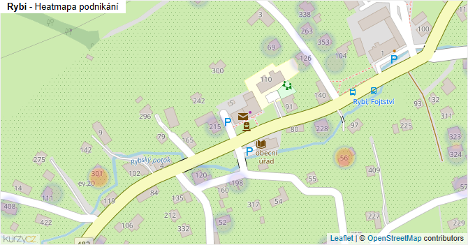 Rybí - mapa podnikání