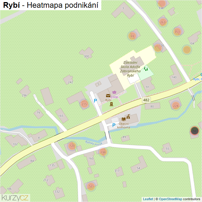 Mapa Rybí - Firmy v obci.