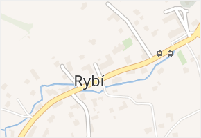 Rybí v obci Rybí - mapa části obce