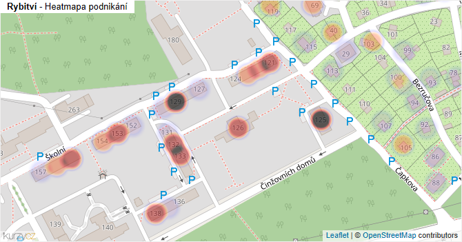 Rybitví - mapa podnikání