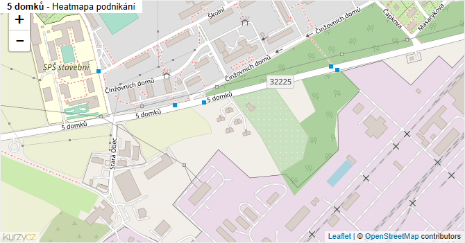 5 domků - mapa podnikání