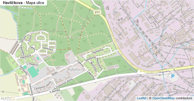 Havlíčkova - mapa ulice