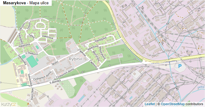 Masarykova - mapa ulice