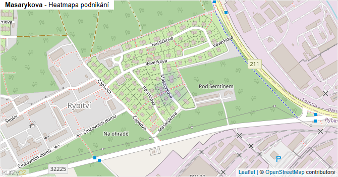 Masarykova - mapa podnikání