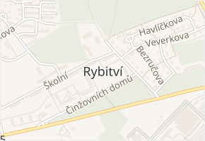 Rybitví v obci Rybitví - mapa části obce