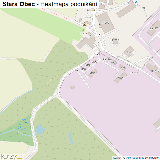 Mapa Stará Obec - Firmy v ulici.