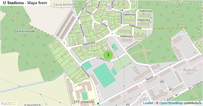U Stadionu - mapa firem
