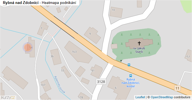 Rybná nad Zdobnicí - mapa podnikání