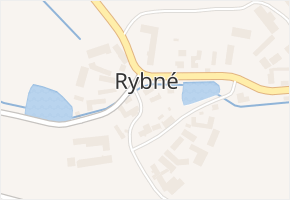 Rybné v obci Rybné - mapa části obce