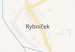 Rybníček v obci Rybníček - mapa části obce