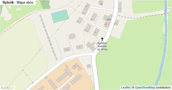 Rybník - mapa obce