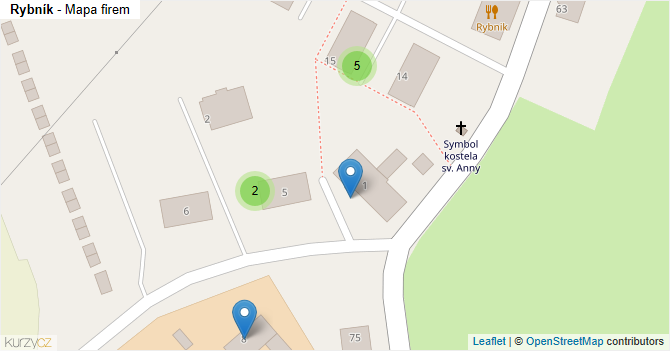 Rybník - mapa firem