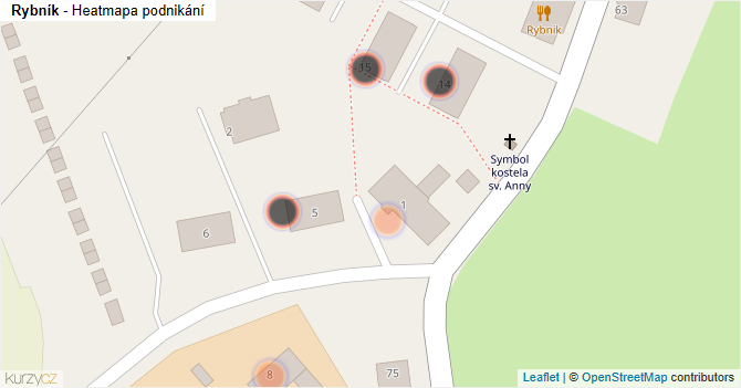 Rybník - mapa podnikání