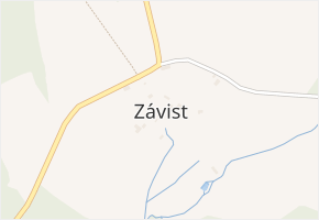 Závist v obci Rybník - mapa části obce