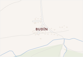 Budín v obci Rybníky - mapa části obce