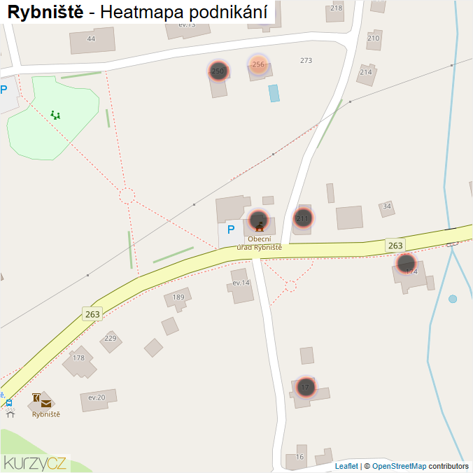 Mapa Rybniště - Firmy v obci.
