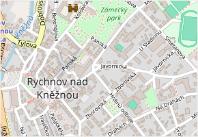 Husovo náměstí v obci Rychnov nad Kněžnou - mapa ulice