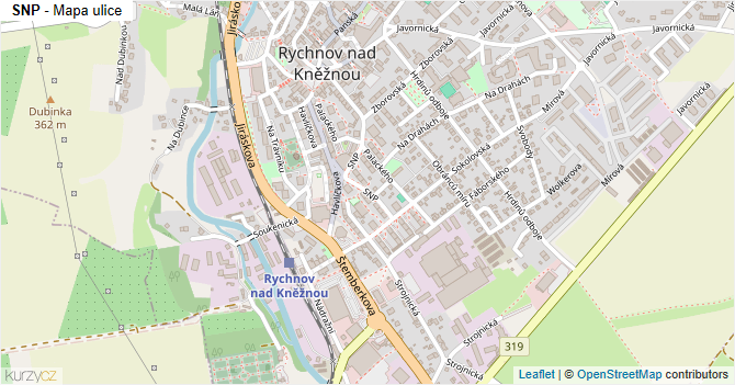 SNP - mapa ulice
