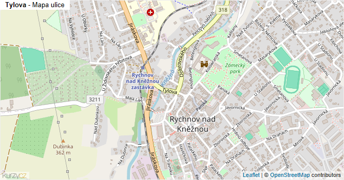 Tylova - mapa ulice