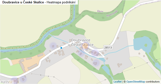 Doubravice u České Skalice - mapa podnikání