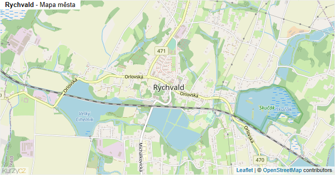 Rychvald - mapa města