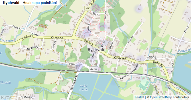 Rychvald - mapa podnikání