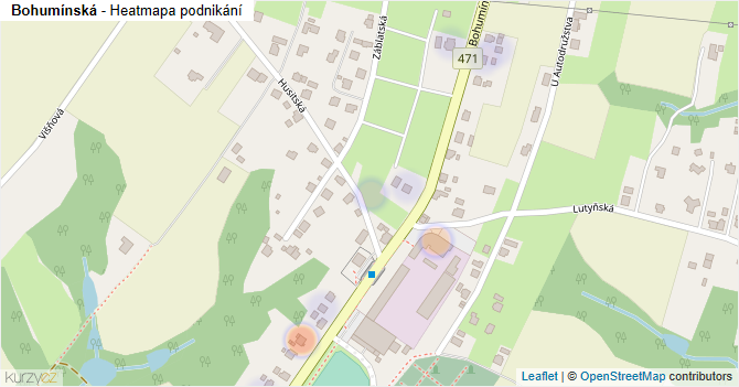 Bohumínská - mapa podnikání