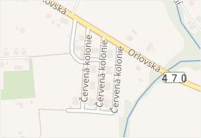 Červená kolonie v obci Rychvald - mapa ulice