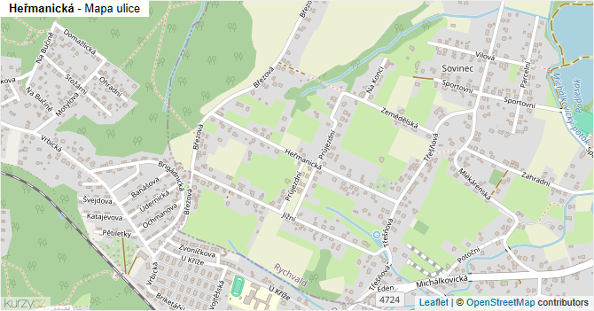 Heřmanická - mapa ulice
