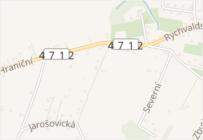 Hraniční v obci Rychvald - mapa ulice