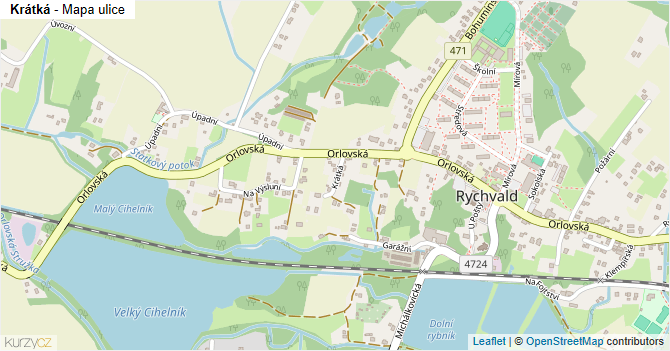 Krátká - mapa ulice