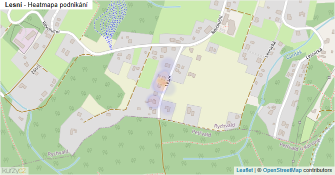 Lesní - mapa podnikání