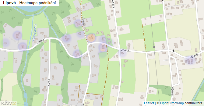 Lípová - mapa podnikání