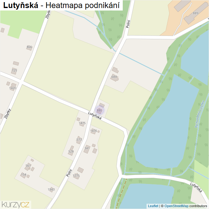 Mapa Lutyňská - Firmy v ulici.