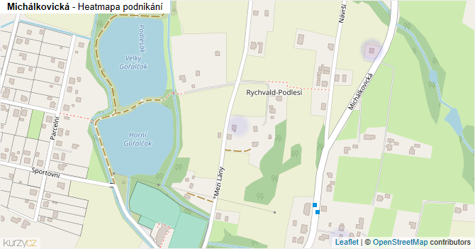 Michálkovická - mapa podnikání
