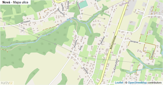 Nová - mapa ulice
