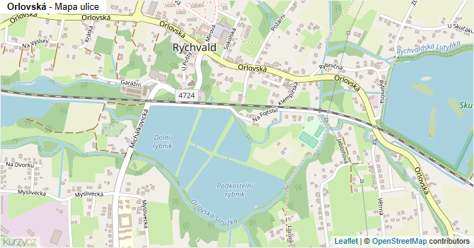 Orlovská - mapa ulice