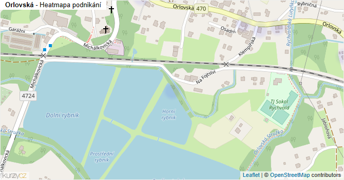 Orlovská - mapa podnikání