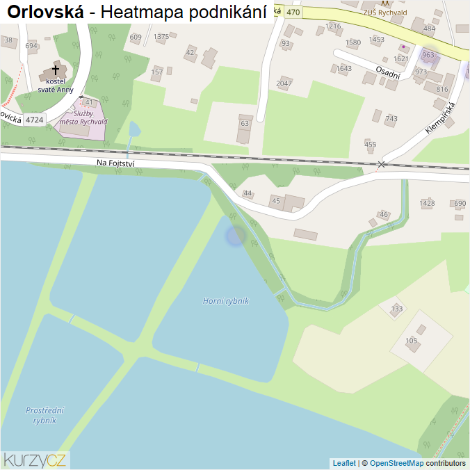 Mapa Orlovská - Firmy v ulici.