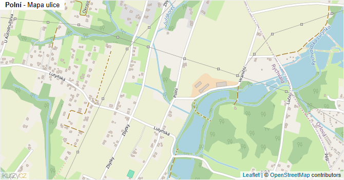 Polní - mapa ulice