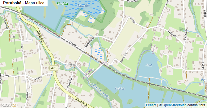 Porubská - mapa ulice