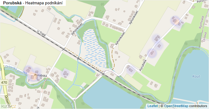 Porubská - mapa podnikání