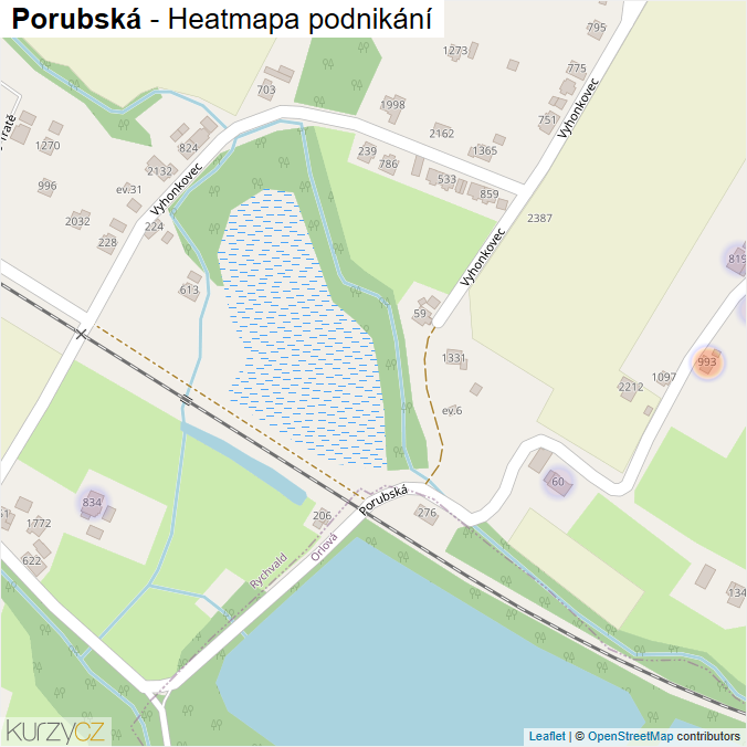Mapa Porubská - Firmy v ulici.