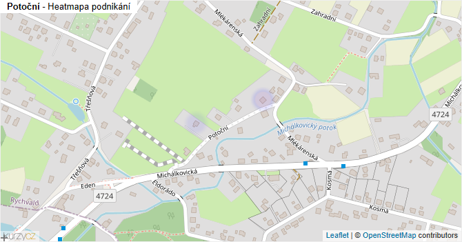 Potoční - mapa podnikání